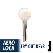 Aero Lock TO-20 Old Chrysler Y149 / Y152 Try-Out Keys Tryout Keys Aero Lock