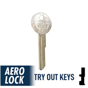 Aero Lock TO-20 Old Chrysler Y149 / Y152 Try-Out Keys Tryout Keys Aero Lock