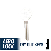 Aero Lock TO-20 Old Chrysler Y149 / Y152 Try-Out Keys Tryout Keys Aero Lock