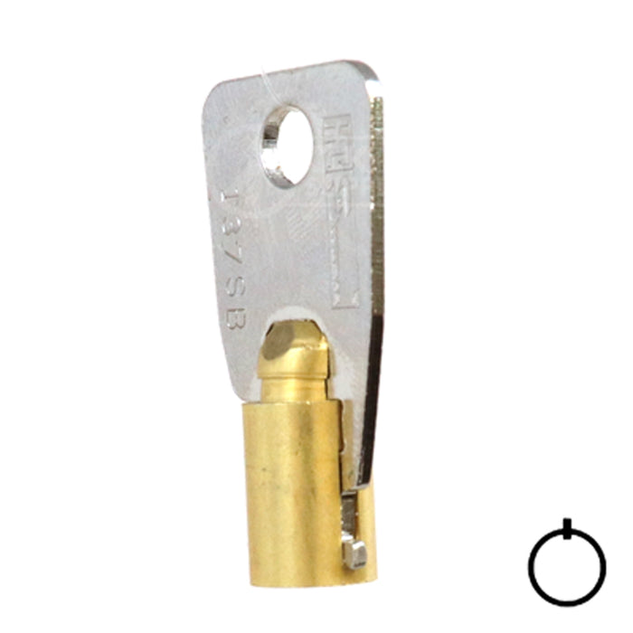 Small Bore Tubular Key Blank | Brass | 137SB Tubular Key Hudson Lock, LLC
