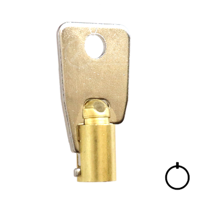 Small Bore Tubular Key Blank | Brass | 137SB Tubular Key Hudson Lock, LLC