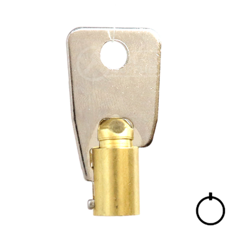 Small Bore Tubular Key Blank | Brass | 137SB Tubular Key Hudson Lock, LLC