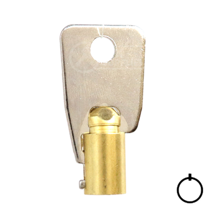 Small Bore Tubular Key Blank | Brass | 137SB Tubular Key Hudson Lock, LLC