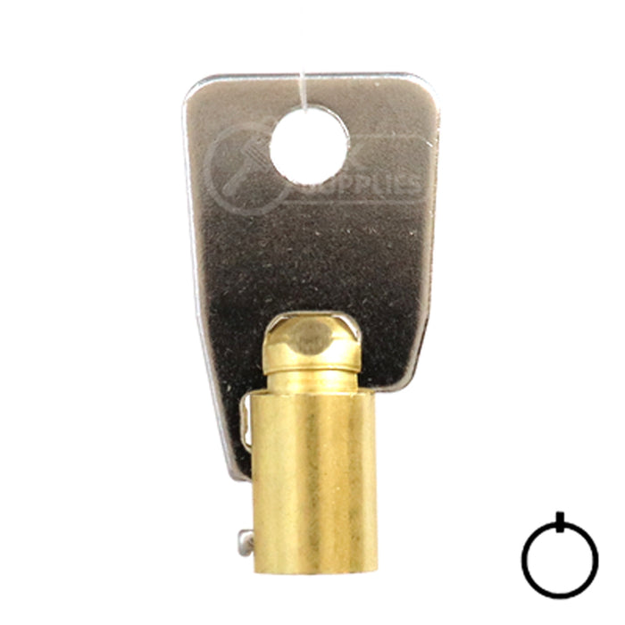 Small Bore Tubular Key Blank | Brass | 137SB Tubular Key Hudson Lock, LLC