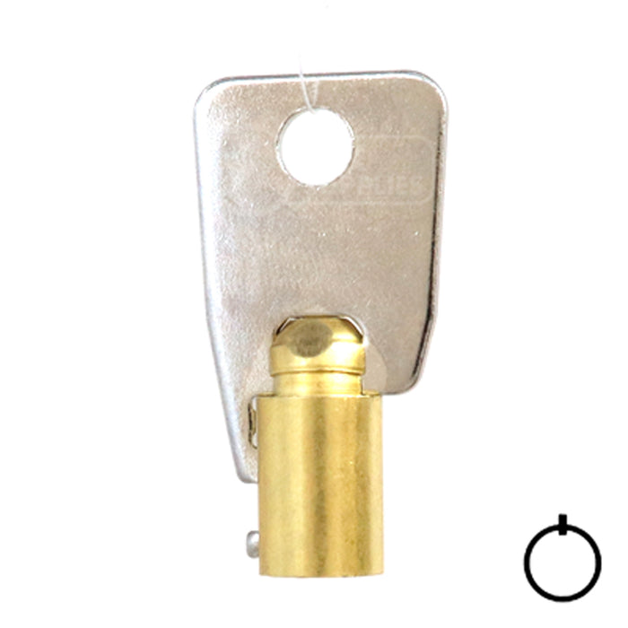 Small Bore Tubular Key Blank | Brass | 137SB Tubular Key Hudson Lock, LLC