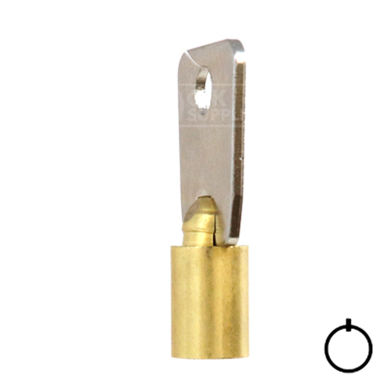 Small Bore Tubular Key Blank | Brass | 137SB Tubular Key Hudson Lock, LLC