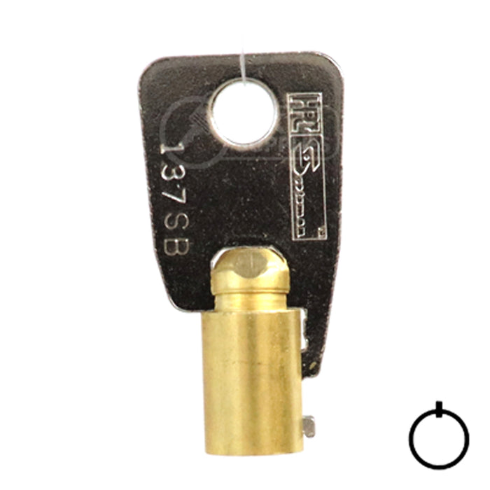 Small Bore Tubular Key Blank | Brass | 137SB Tubular Key Hudson Lock, LLC