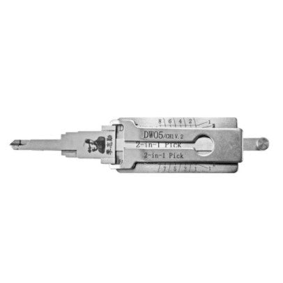 Original Lishi 2-1 Pick/Decoder for CH1 (Daewoo DW04, DW05 8 Cut 2-in-1 Pick-Decoder Original Lishi