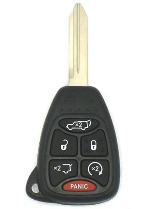 Chrysler, Dodge, and Jeep OEM Replacement Remote Key - 6 Button w/ Hat