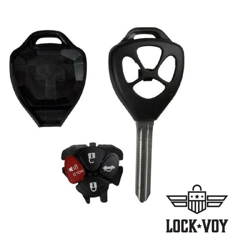 Toyota 4 Button Crown Remote Head Key Shell Key Blanks LockVoy