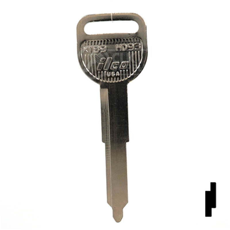 Uncut Key Blank | Acura | HD93 Automotive Key Ilco
