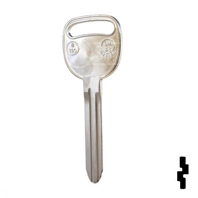 Uncut Key Blank | B110, P1114 | GM Key Blank Automotive Key JMA USA