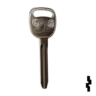Uncut Key Blank | B110, P1114 | GM Key Blank Automotive Key JMA USA