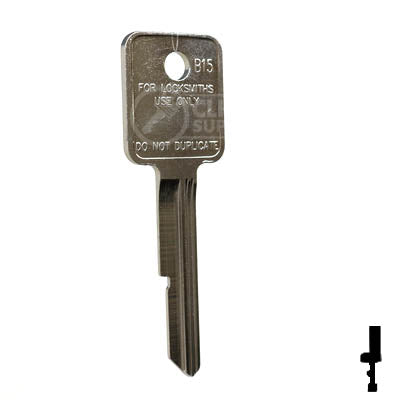 Uncut Key Blank | B15 | GM Key Automotive Key Ilco