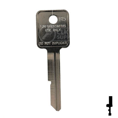 Uncut Key Blank | B15 | GM Key Automotive Key Ilco
