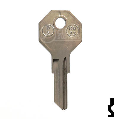 Uncut Key Blank | B2, H1098M | GM Key Automotive Key JMA USA
