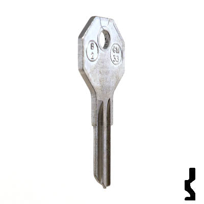 Uncut Key Blank | B2, H1098M | GM Key Automotive Key JMA USA
