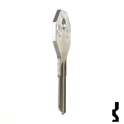 Uncut Key Blank | B2, H1098M | GM Key Automotive Key JMA USA