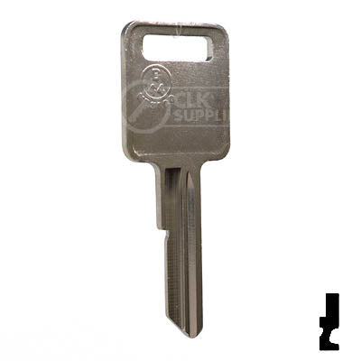Uncut Key Blank | B44 "E", P1098E | GM Key Automotive Key JMA USA