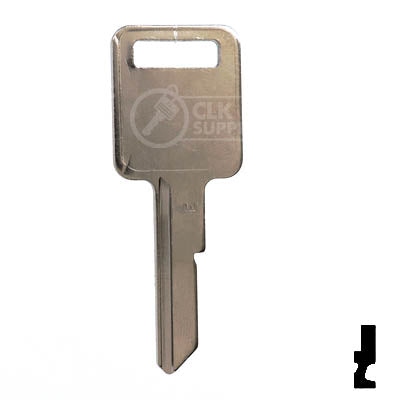 Uncut Key Blank | B44 "E", P1098E | GM Key Automotive Key JMA USA