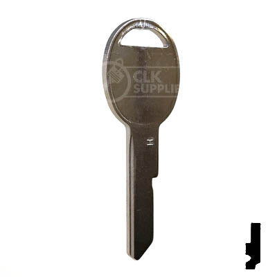 Uncut Key Blank | B45 "H", S1098H | GM Automotive Key JMA USA