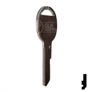 Uncut Key Blank | B45 "H", S1098H | GM Automotive Key JMA USA