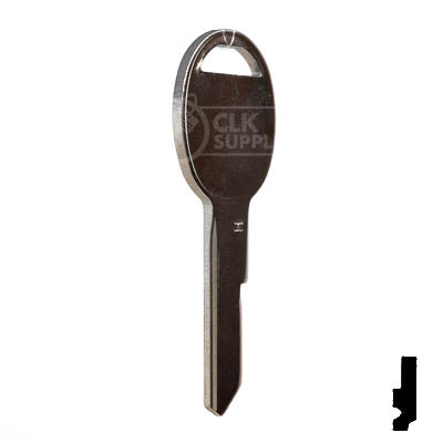 Uncut Key Blank | B45 "H", S1098H | GM Automotive Key JMA USA