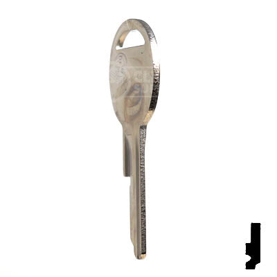 Uncut Key Blank | B45 "H", S1098H | GM Automotive Key JMA USA