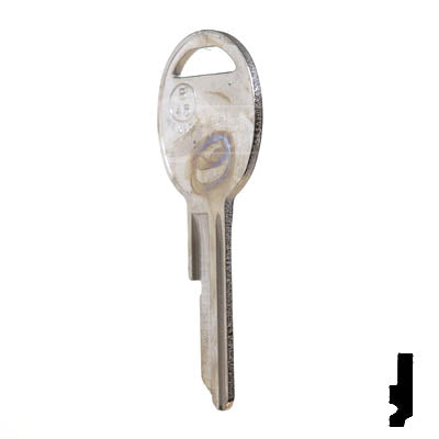 Uncut Key Blank | B45 "H", S1098H | GM Automotive Key JMA USA