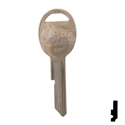 Uncut Key Blank | B45 "H", S1098H | GM Automotive Key JMA USA