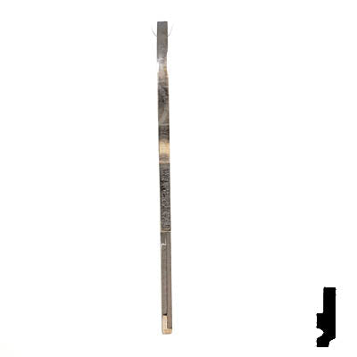 Uncut Key Blank | B45 "H", S1098H | GM Automotive Key JMA USA