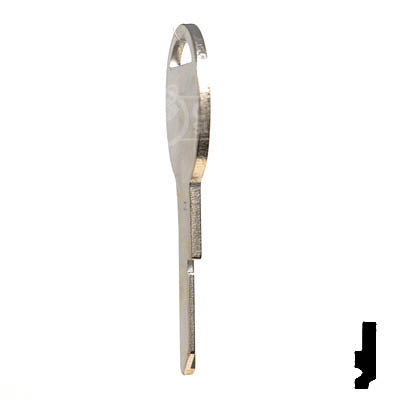 Uncut Key Blank | B45 "H", S1098H | GM Automotive Key JMA USA