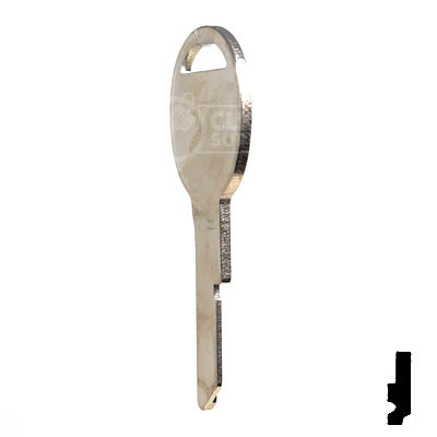 Uncut Key Blank | B45 "H", S1098H | GM Automotive Key JMA USA