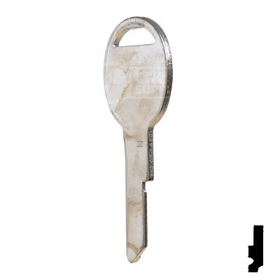 Uncut Key Blank | B45 "H", S1098H | GM Automotive Key JMA USA