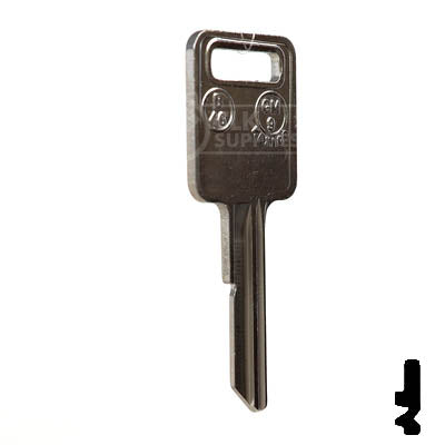 Uncut Key Blank | B46 "J", P1098J | GM Key Automotive Key JMA USA
