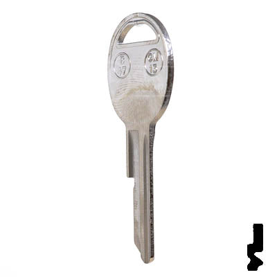 Uncut Key Blank | B47 "K", S1098K | GM Key Automotive Key JMA USA