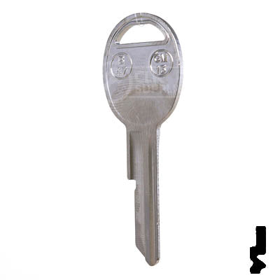 Uncut Key Blank | B47 "K", S1098K | GM Key Automotive Key JMA USA