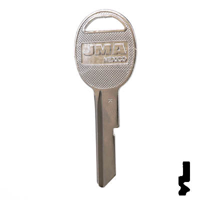 Uncut Key Blank | B47 "K", S1098K | GM Key Automotive Key JMA USA