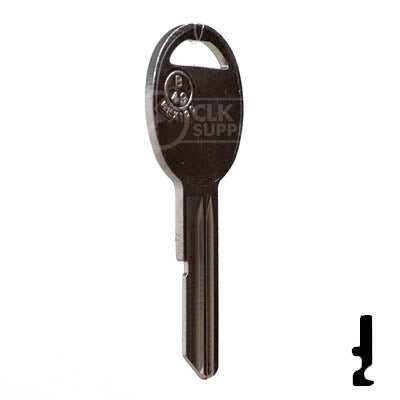 Uncut Key Blank | B49 "B", S1098B | GM Key Automotive Key JMA USA