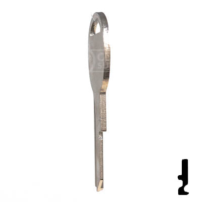 Uncut Key Blank | B49 "B", S1098B | GM Key Automotive Key JMA USA