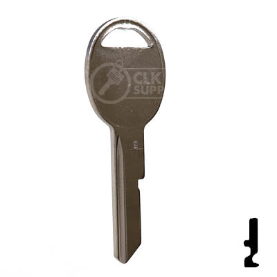 Uncut Key Blank | B49 "B", S1098B | GM Key Automotive Key JMA USA