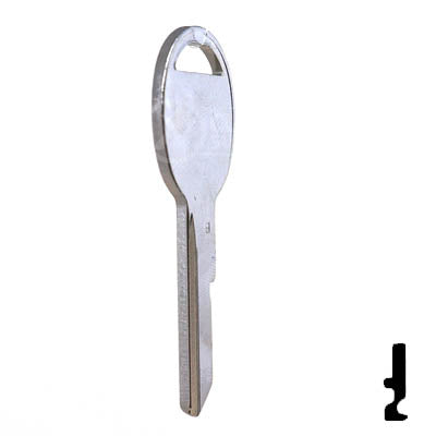 Uncut Key Blank | B49 "B", S1098B | GM Key Automotive Key JMA USA