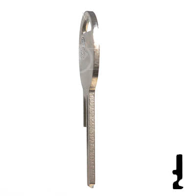 Uncut Key Blank | B49 "B", S1098B | GM Key Automotive Key JMA USA