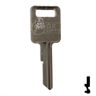 Uncut Key Blank | B50 "C", P1098C | GM Key Automotive Key JMA USA