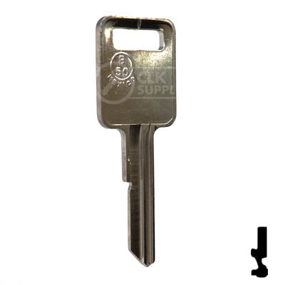 Uncut Key Blank | B50 "C", P1098C | GM Key Automotive Key JMA USA