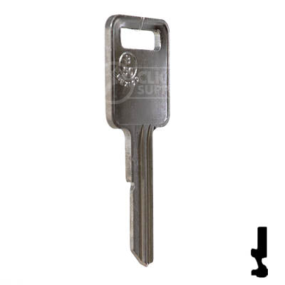 Uncut Key Blank | B50 "C", P1098C | GM Key Automotive Key JMA USA