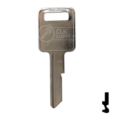 Uncut Key Blank | B50 "C", P1098C | GM Key Automotive Key JMA USA