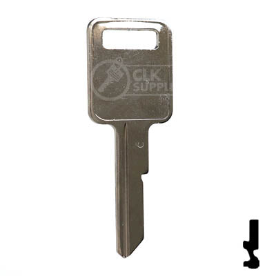 Uncut Key Blank | B50 "C", P1098C | GM Key Automotive Key JMA USA