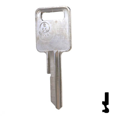 Uncut Key Blank | B50 "C", P1098C | GM Key Automotive Key JMA USA