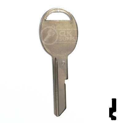 Uncut Key Blank | B51 "D", S1098D  | GM Key Automotive Key JMA USA